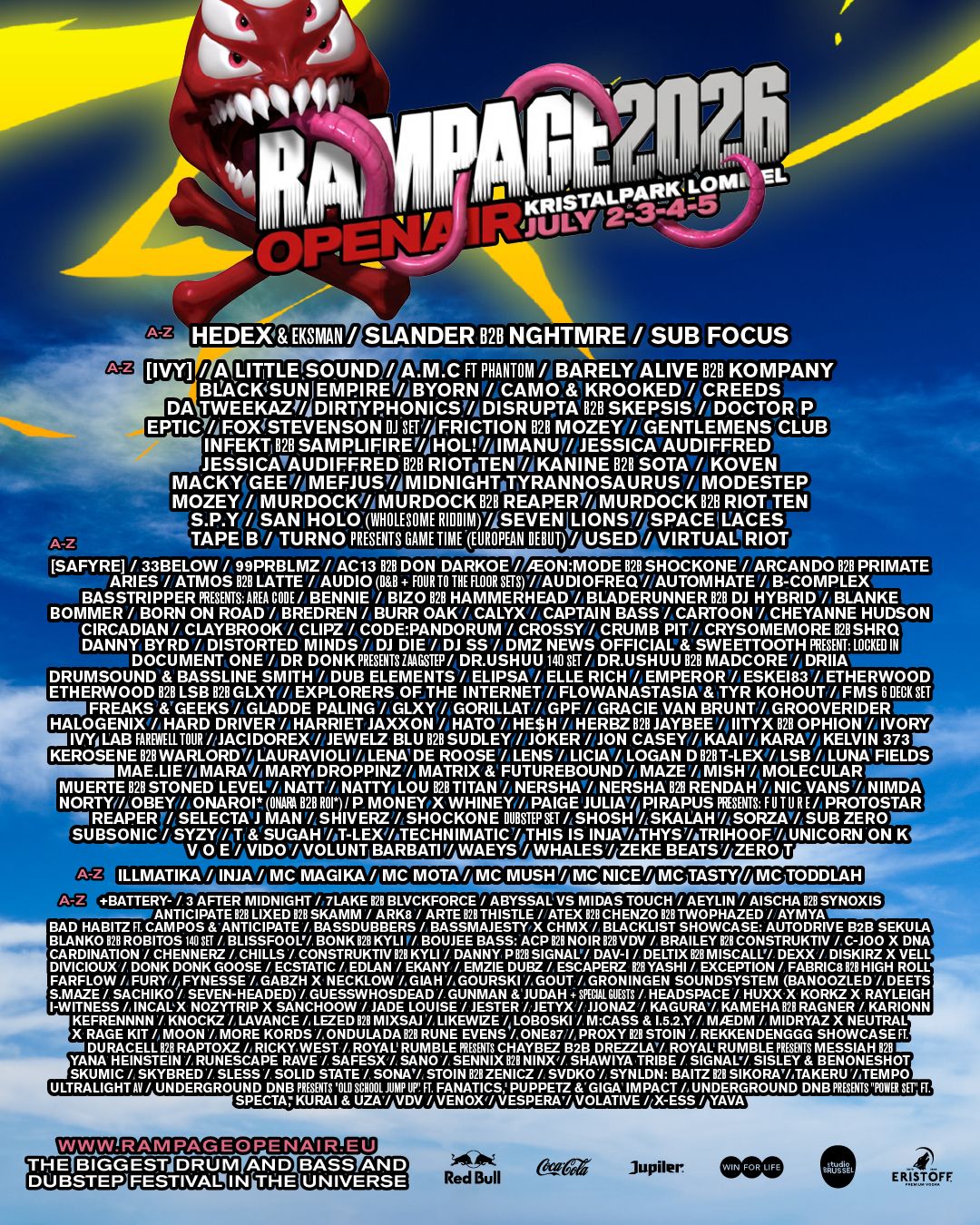 FULL FULL FULL LINE-UP FOR RAMPAGE OPEN AIR